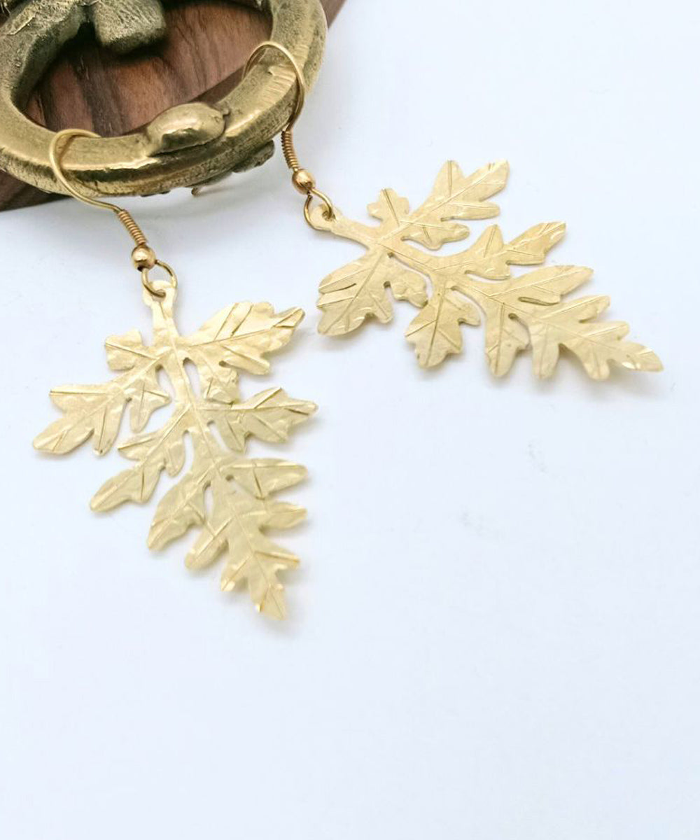 Golden brass handcrafted dhokra earring