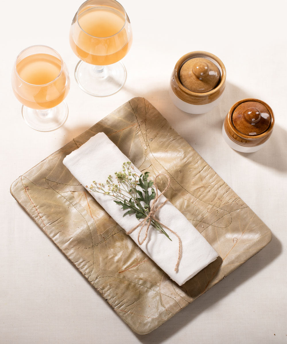 Beige Disposable  Handcrafted plates