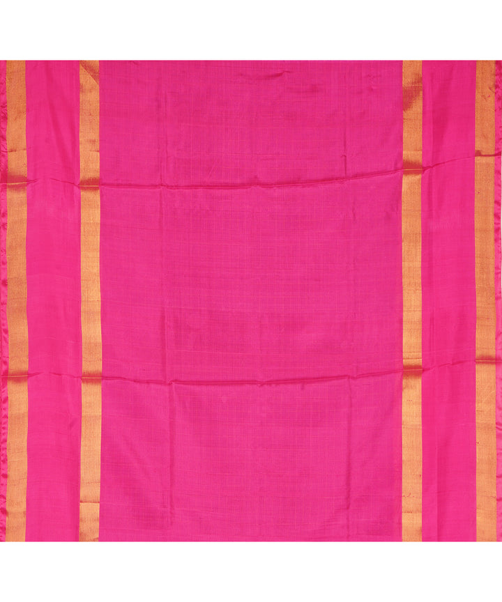 Purple pink silk handloom uppada saree