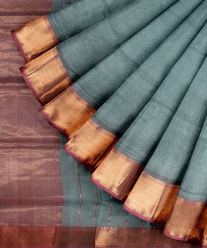 Aqua handloom maheshwari cotton silk saree