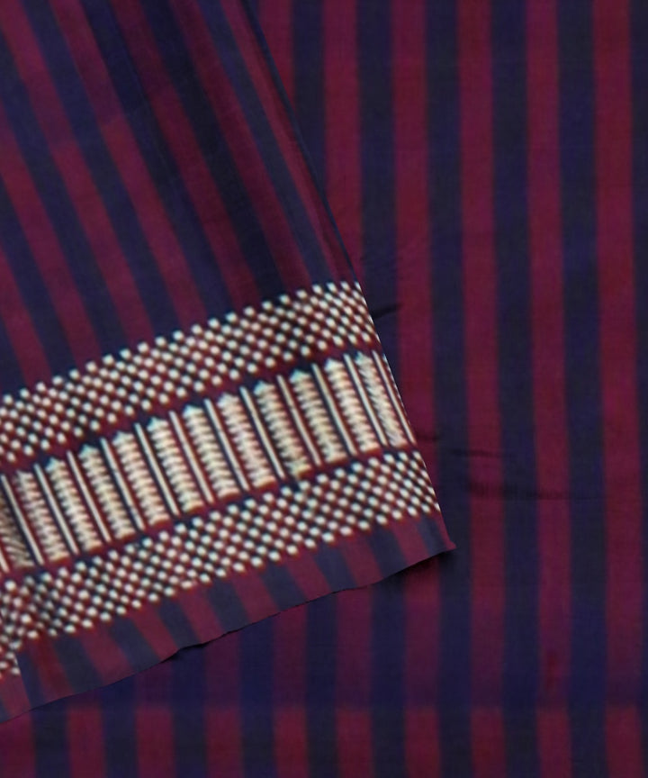 Purple blue silk handloom sambalpuri saree