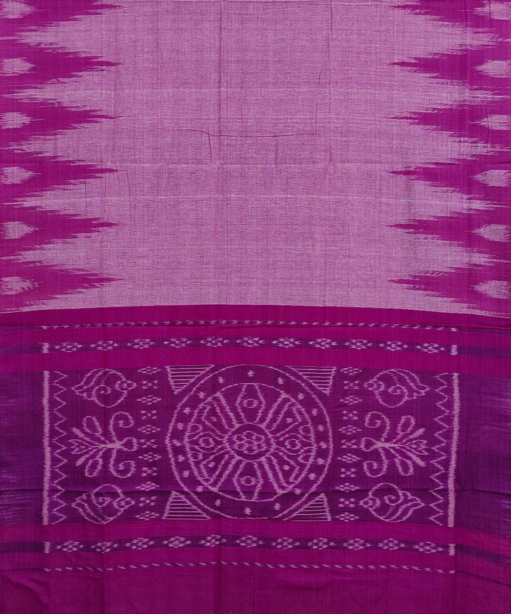 Lavender magenta cotton handloom nuapatna saree