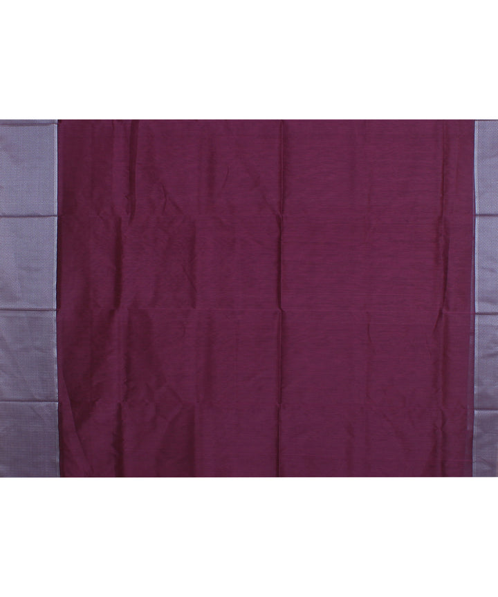 Purple ghicha handwoven maheshwari cotton silk saree