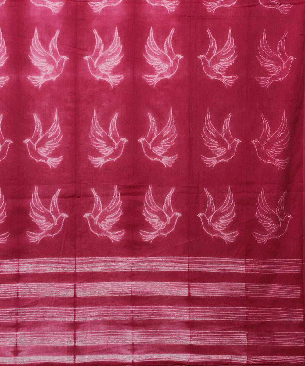 3m Pink handwoven shibori cotton kurta material