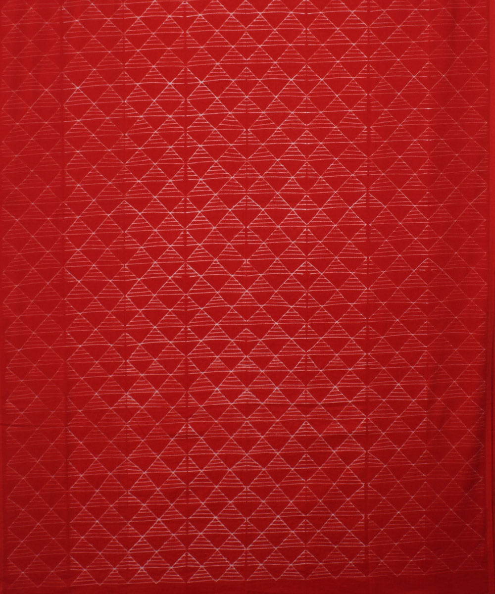 3m Red handwoven shibori cotton kurta material