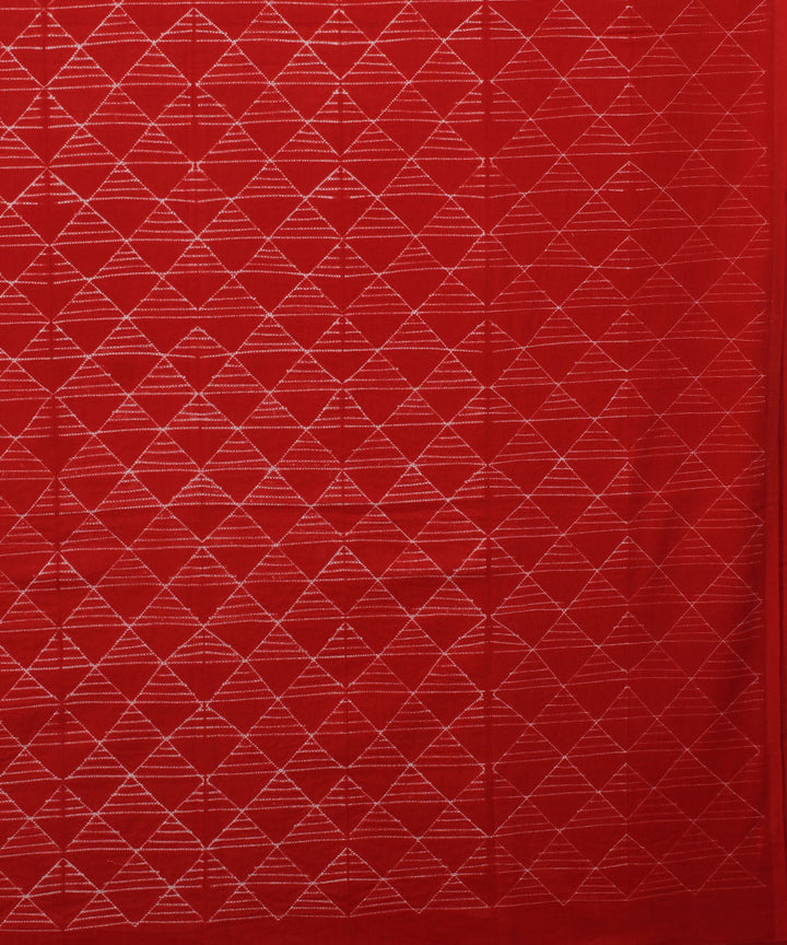 3m Red handwoven shibori cotton kurta material