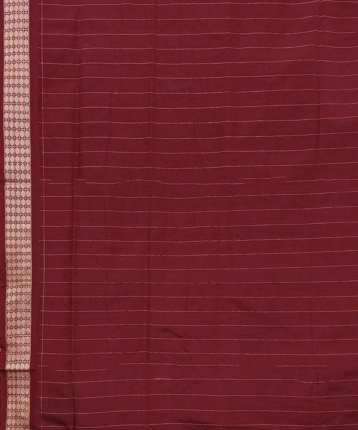 Black maroon Silk Handwoven Sambalpuri Saree