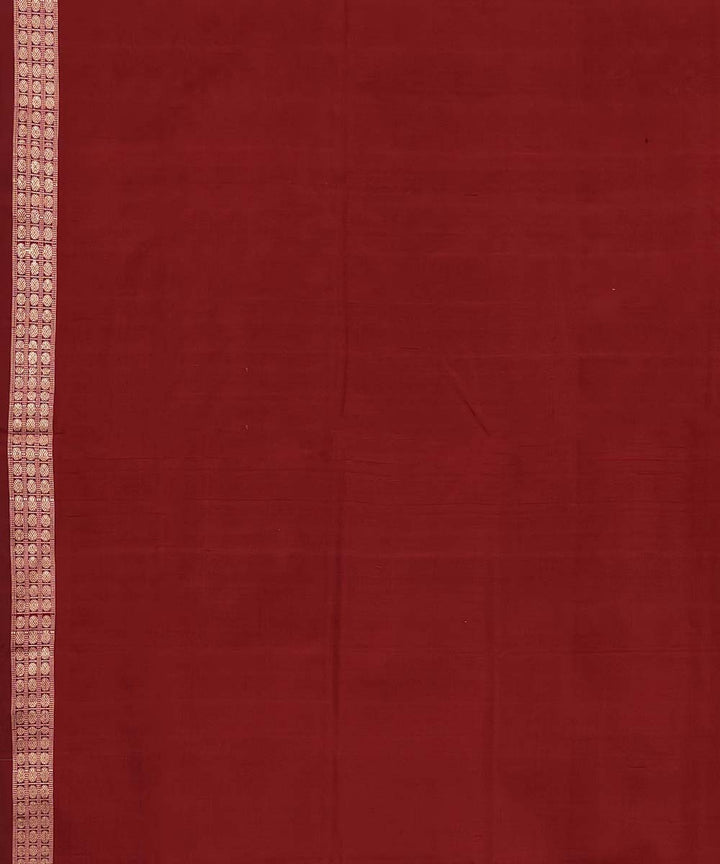 Maroon maroon Silk Handwoven Sambalpuri Saree