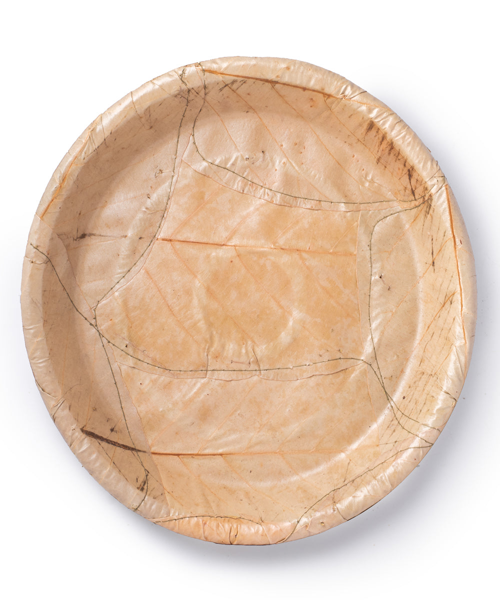 Beige Disposable  Handcrafted plates