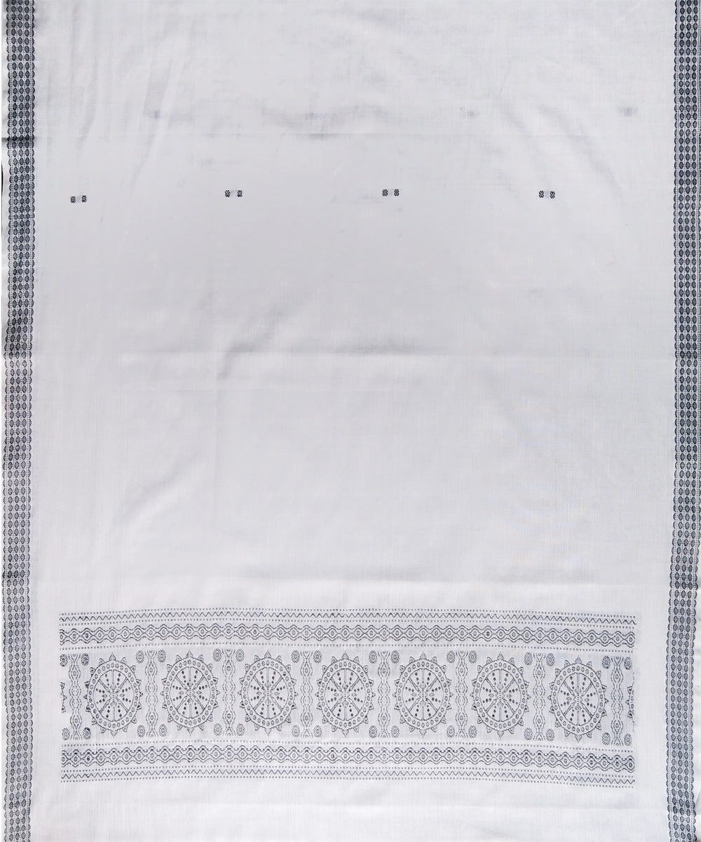 Offwhite handwoven cotton bomkaidupatta