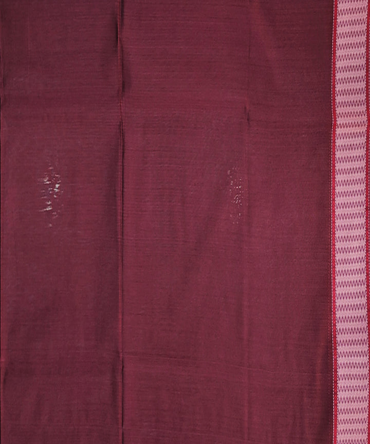 Sky blue maroon handwoven maheshwari cotton silk saree