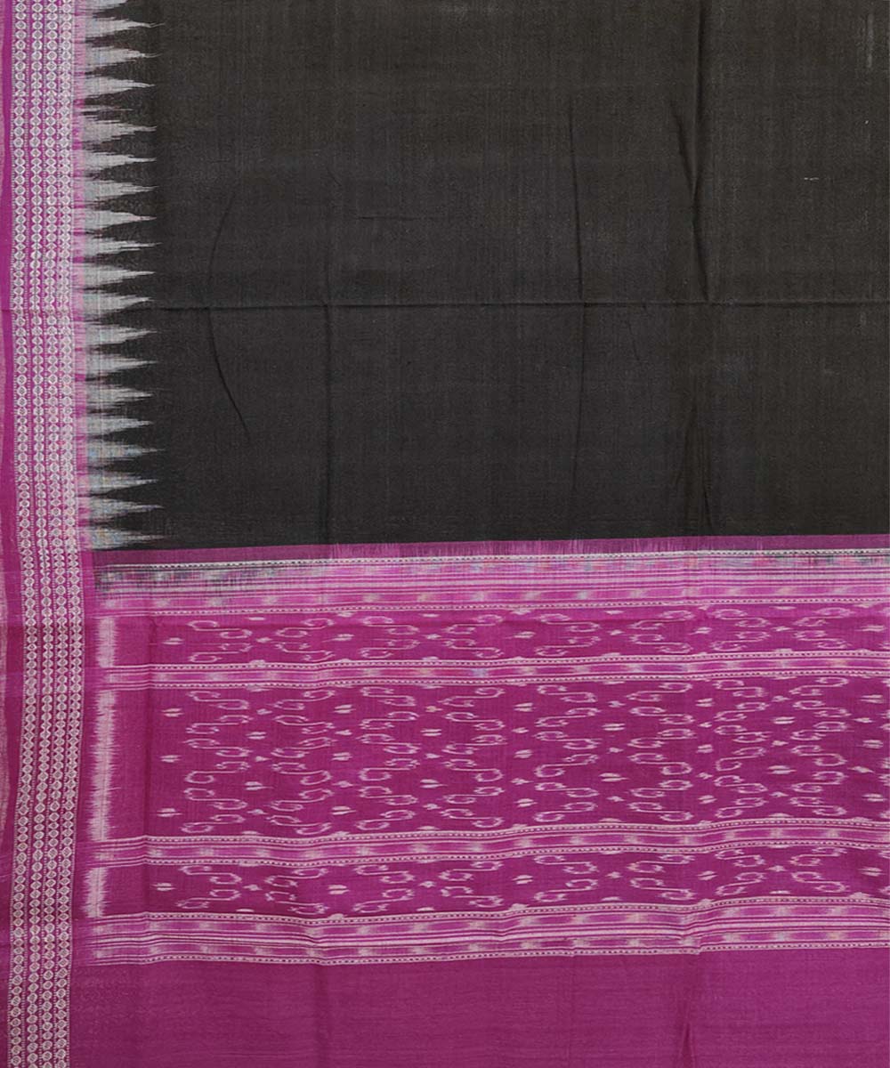 Black purpel handwoven sambalpuri cotton dupatta