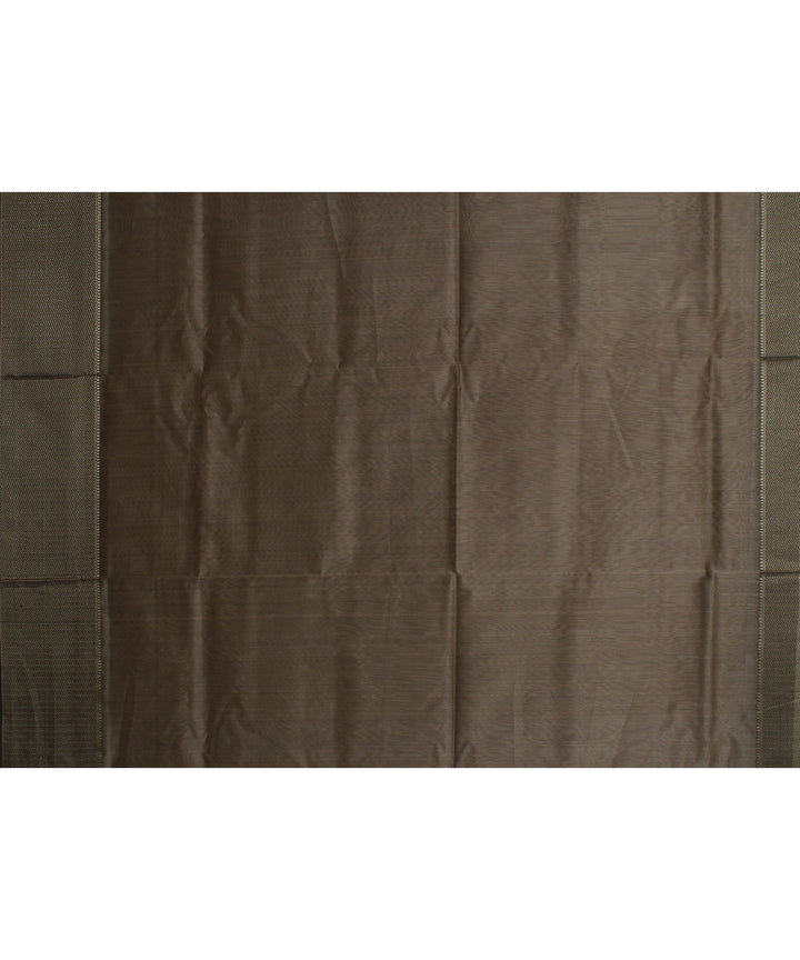 Beige grey ghicha handloom maheshwari cotton silk saree