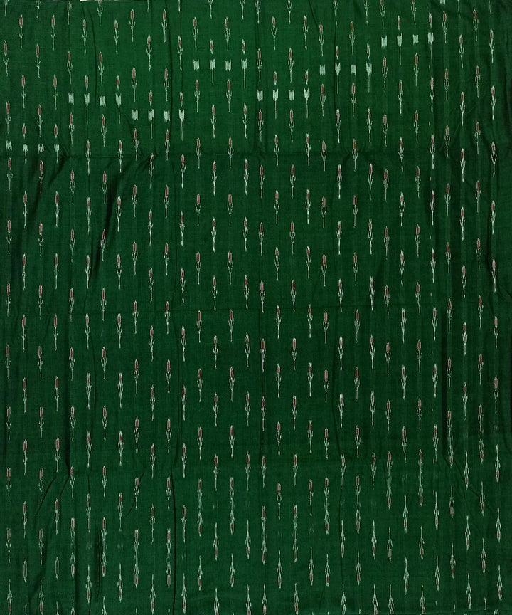 Green handwoven nuapatna cotton fabric
