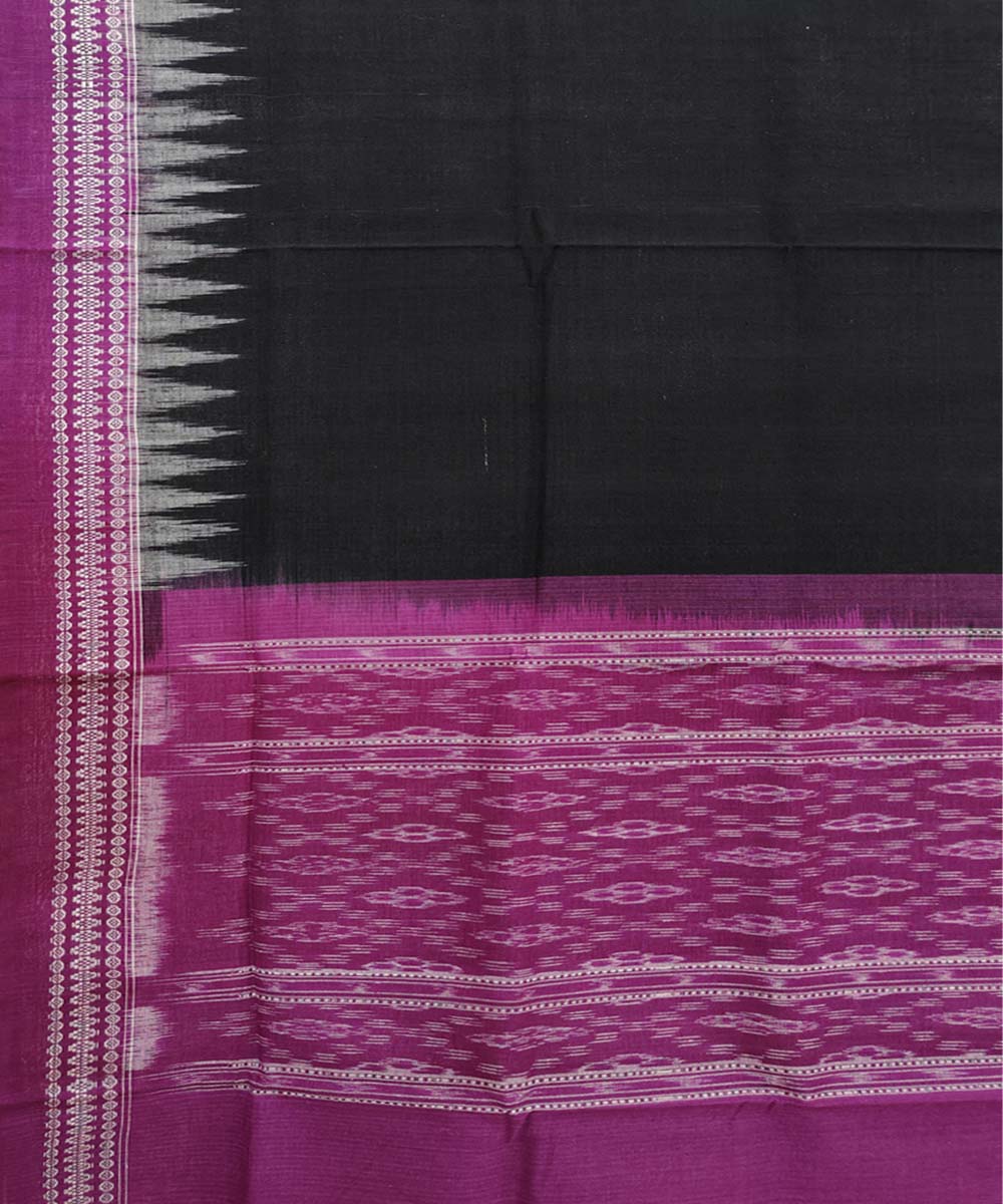 Black purpel handwoven cotton sambalpuri dupatta