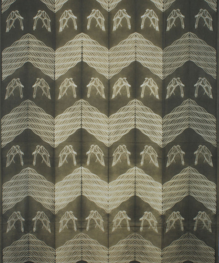 3m Grey handwoven cotton shibori kurta material