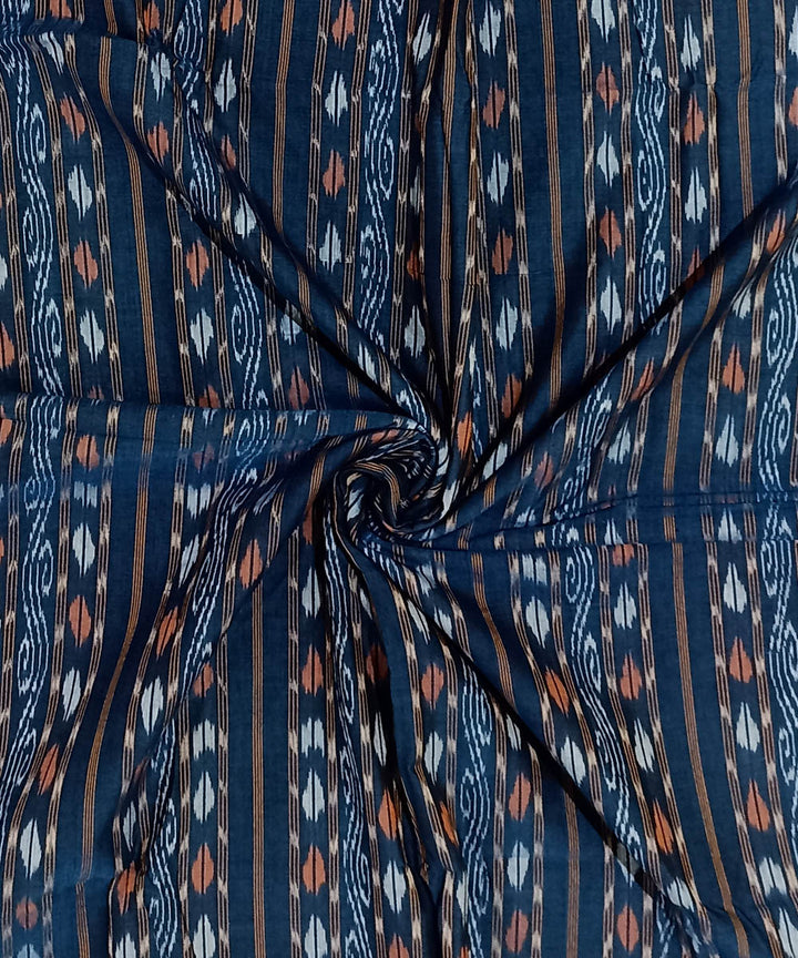 Blue handwoven nuapatna cotton fabric
