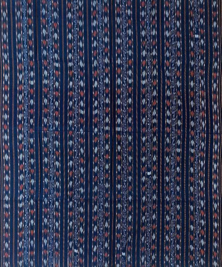 Blue handwoven nuapatna cotton fabric