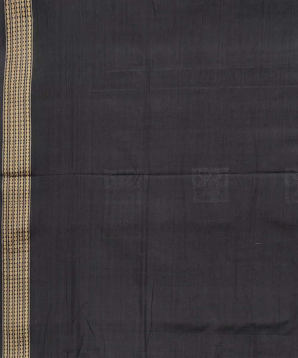 Purple black cotton handwoven bomkai saree