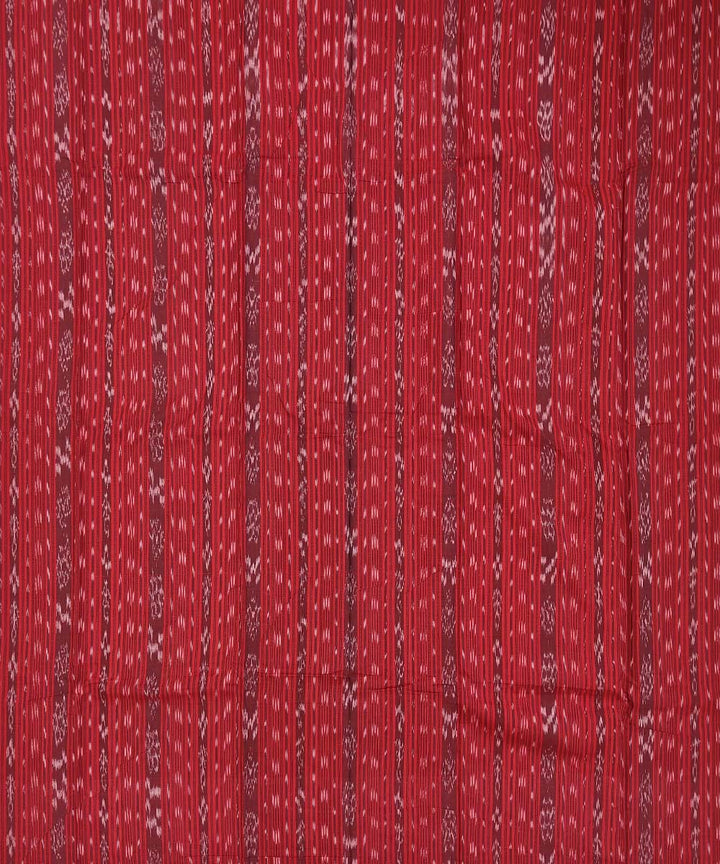 Red grey handwoven cotton nuapatna dress material