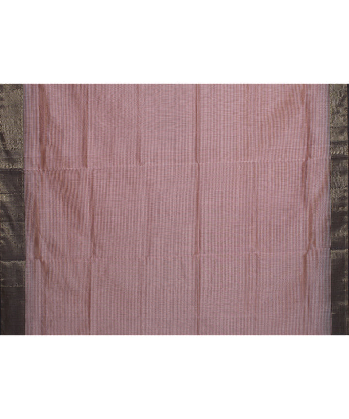 Pink grey handloom maheshwari cotton silk saree