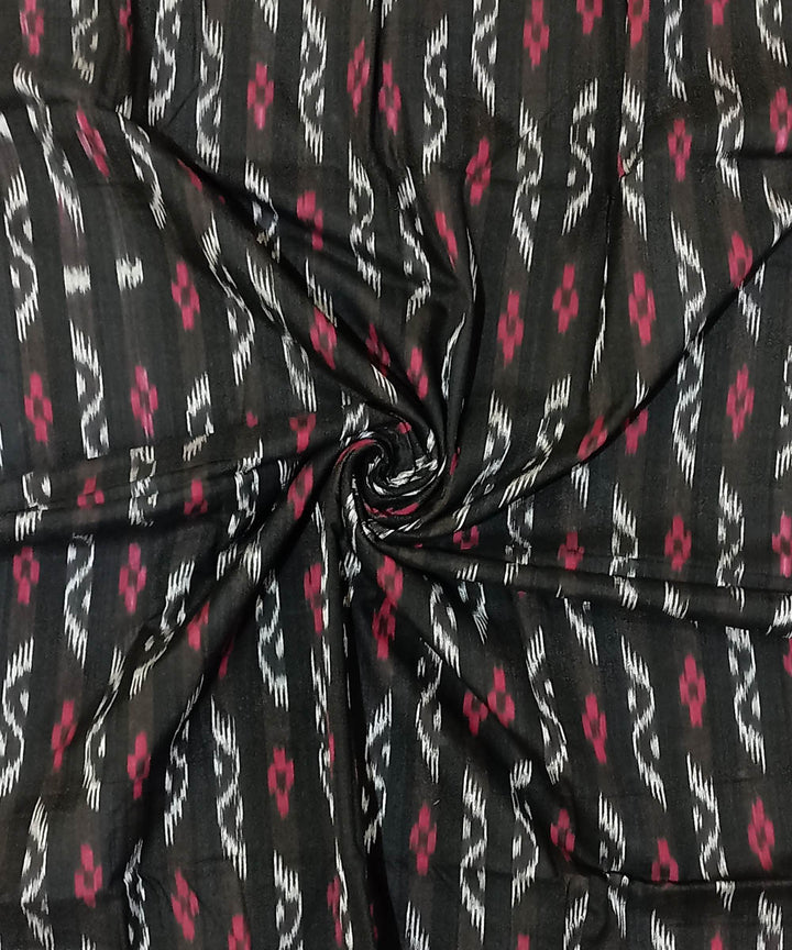 Black handwoven nuapatna cotton fabric