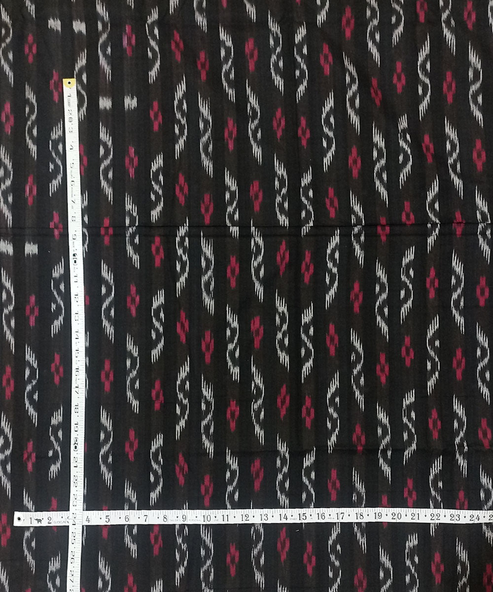 Black handwoven nuapatna cotton fabric