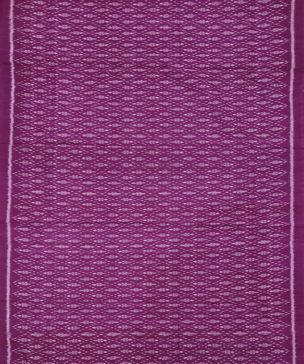 Purple black handwoven cotton sambalpuri dress material