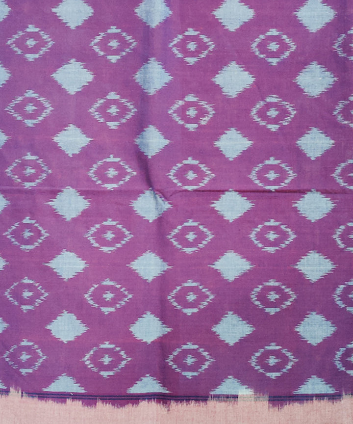 Magenta pink handloom pochampally ikat cotton duppatta