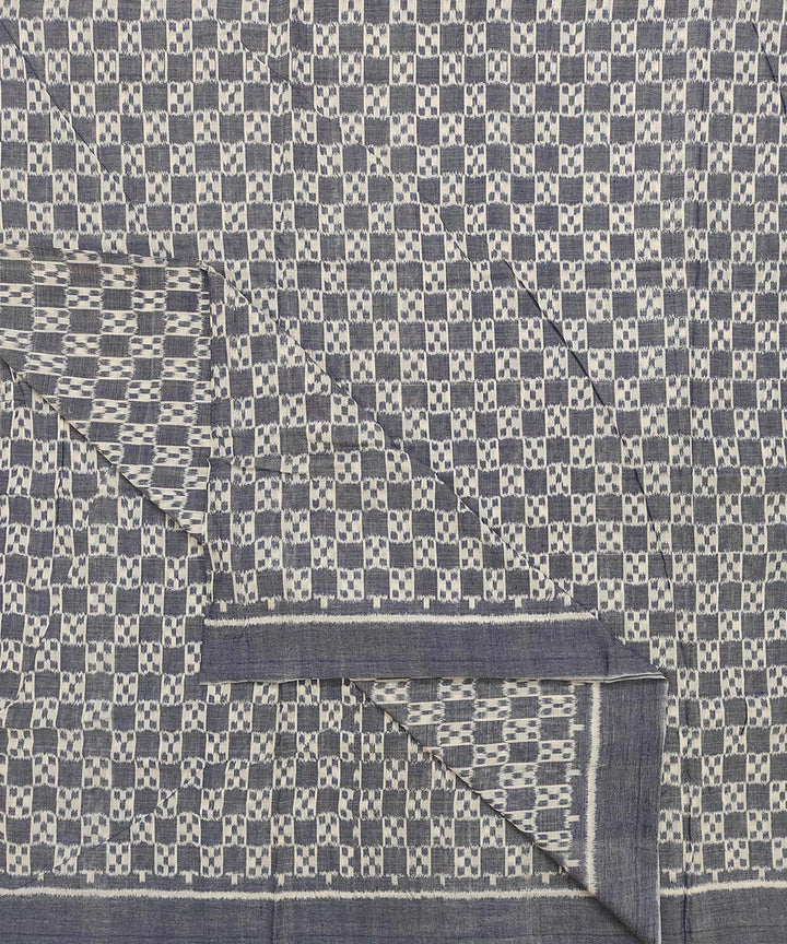 Grey white handwoven sambalpuri cotton kurta material