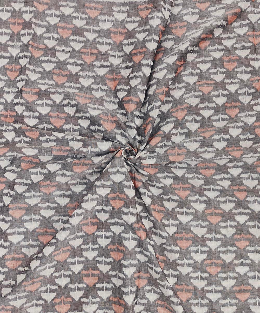 Grey white handwoven cotton sambalpuri kurta material