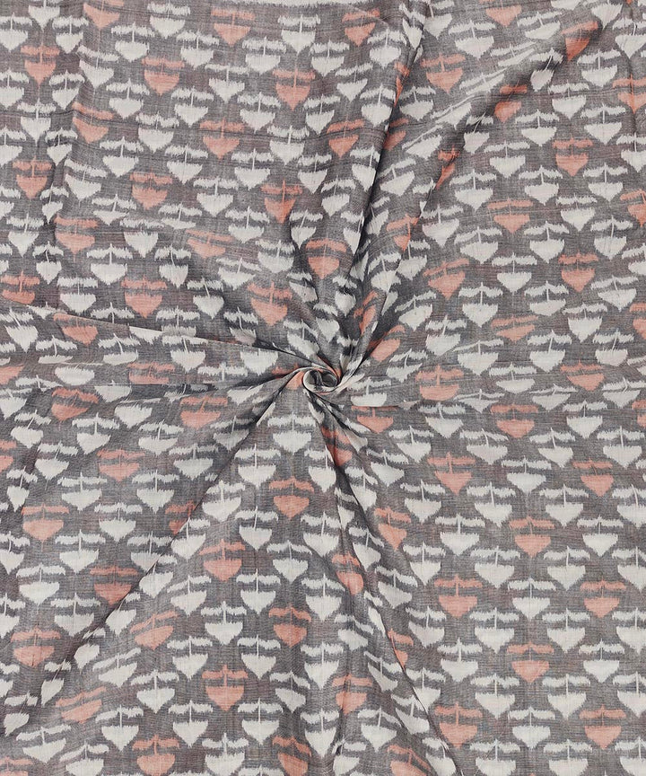 Grey white handwoven cotton sambalpuri kurta material