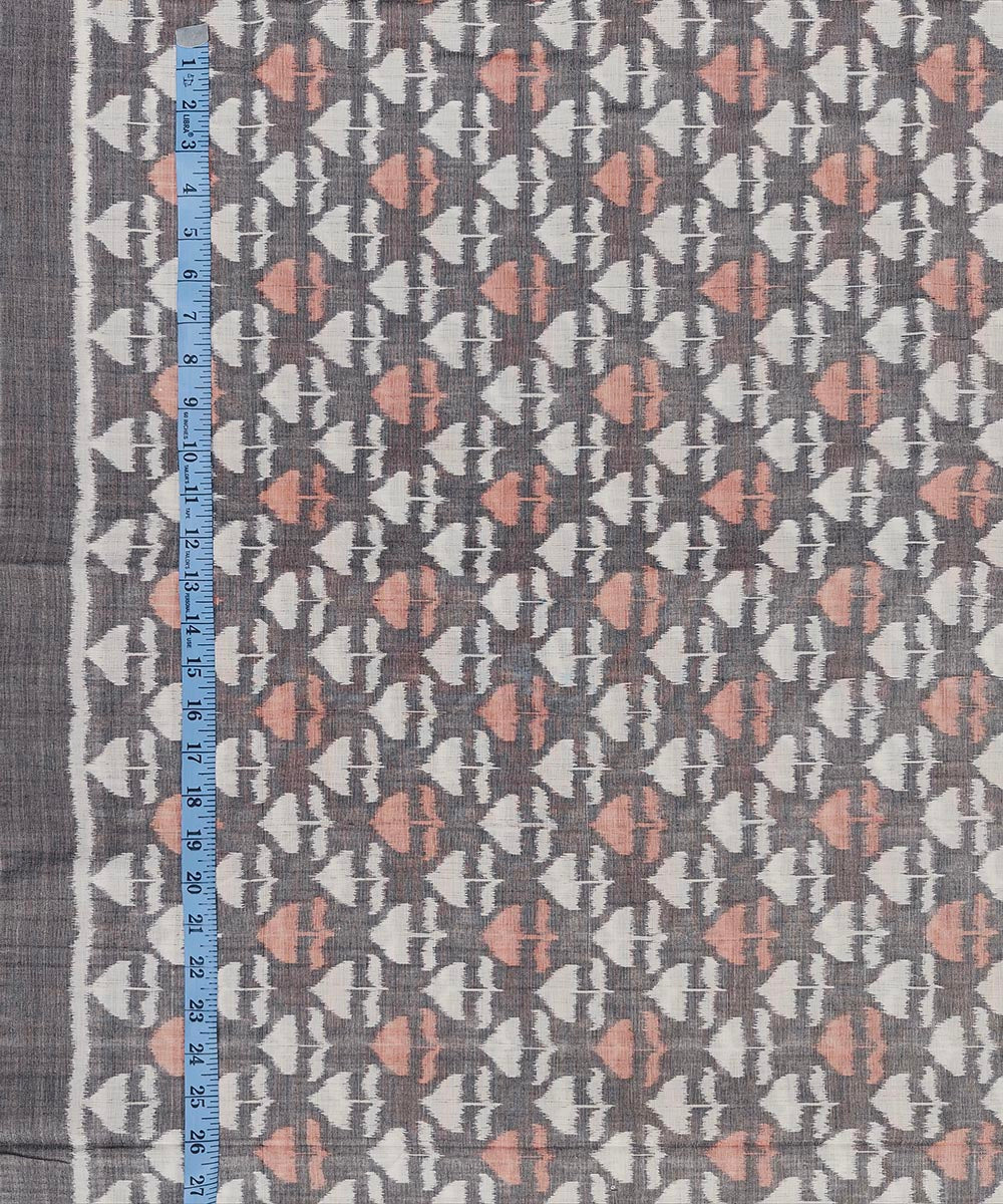 Grey white handwoven cotton sambalpuri kurta material