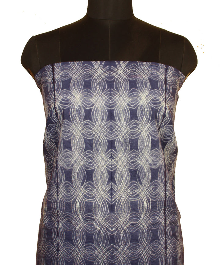 3m navy blue handwoven shibori kurta cotton material