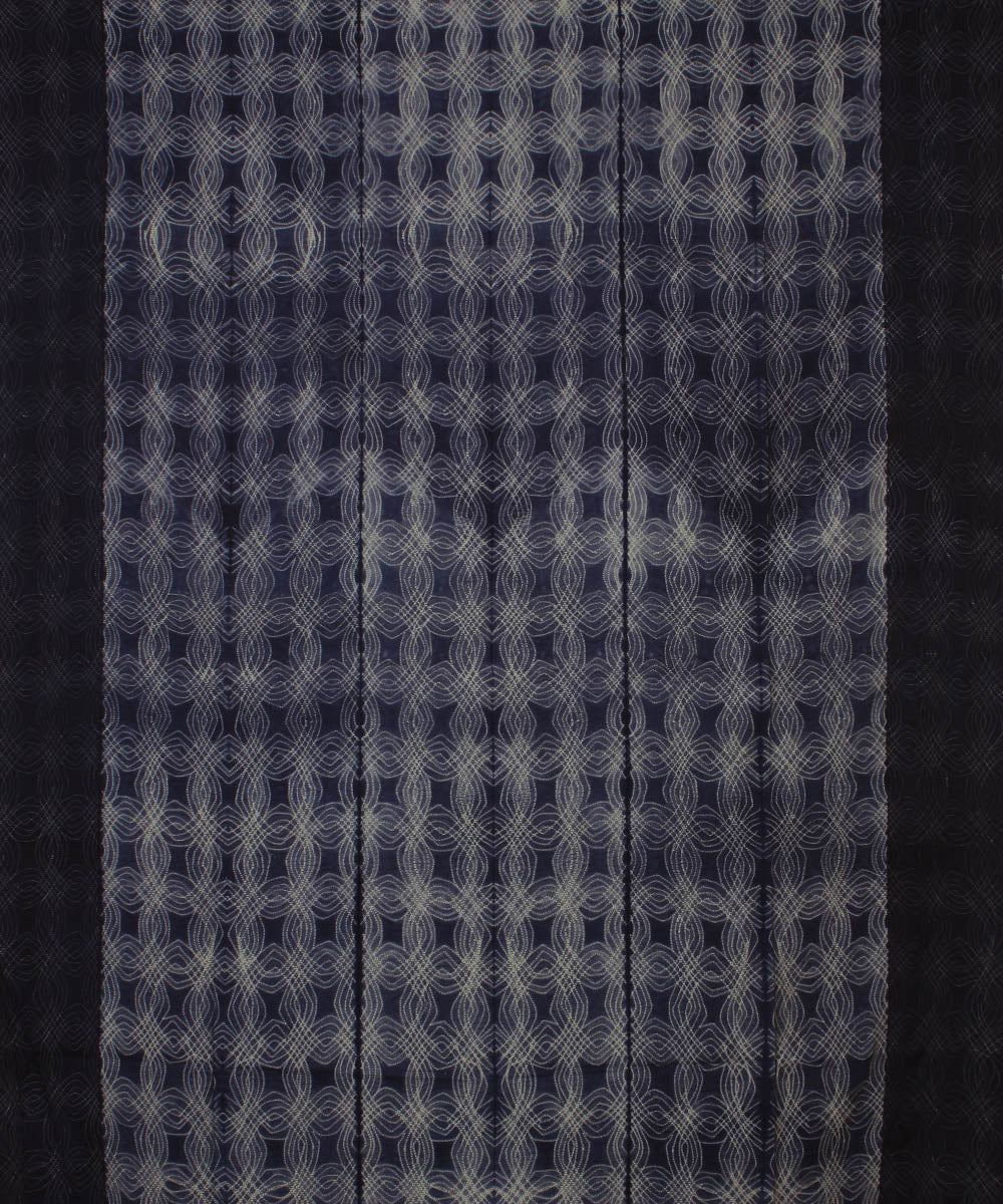 3m navy blue handwoven shibori kurta cotton material