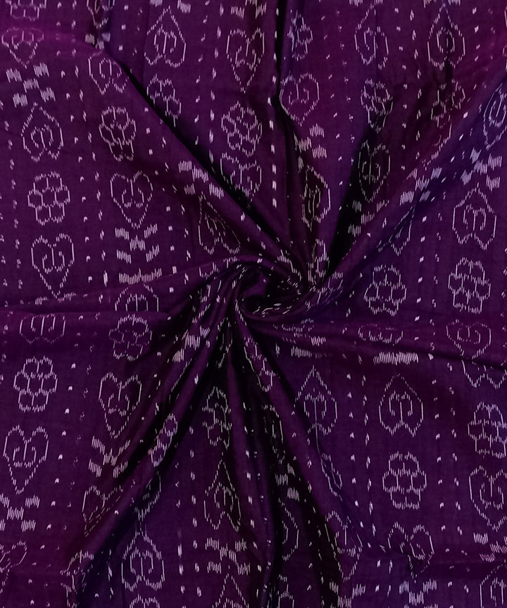 Magenta handwoven nuapatna cotton fabric