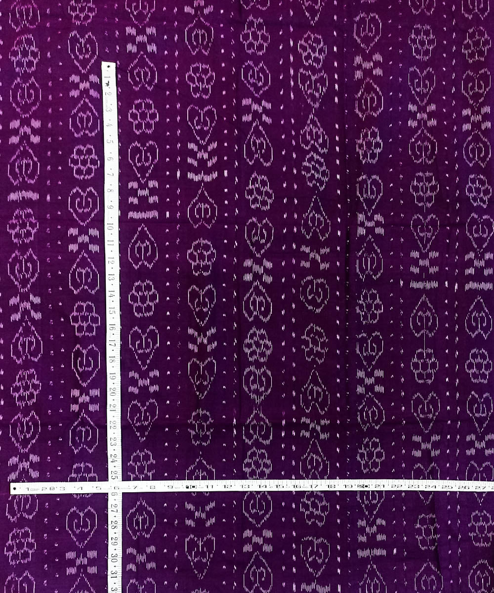 Magenta handwoven nuapatna cotton fabric