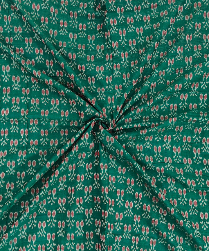 Dark green handwoven sambalpuri cotton kurta material