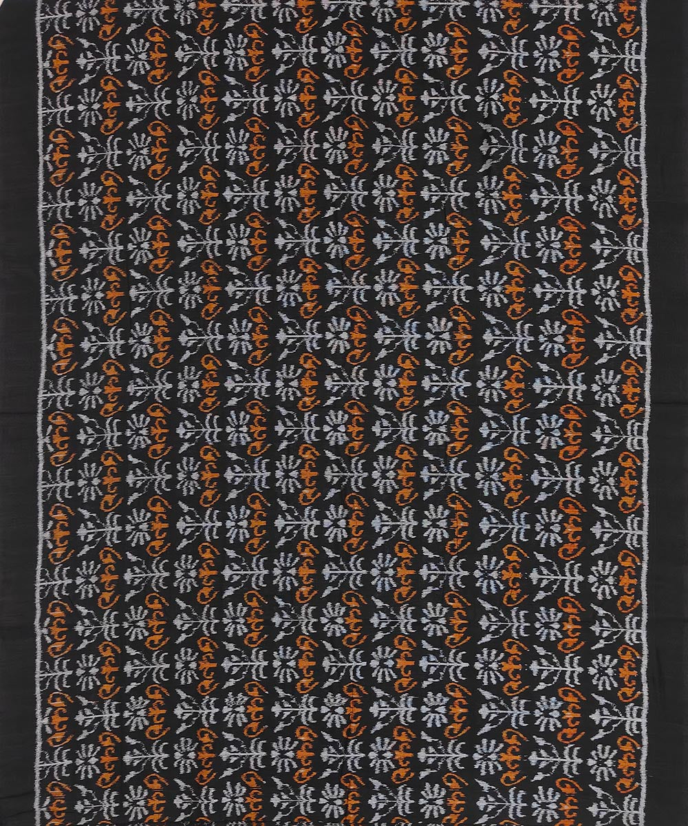 2.5 m Black handwoven cotton sambalpuri kurta material