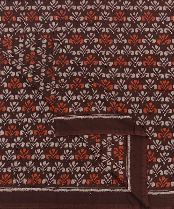 2.5 m Deep maroon handwoven cotton sambalpuri kurta material