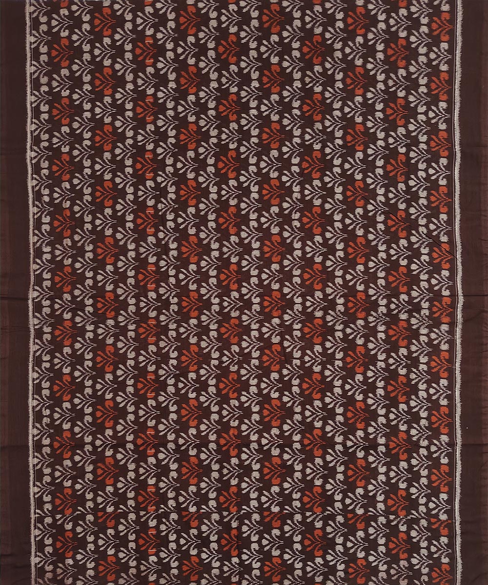 2.5 m Deep maroon handwoven cotton sambalpuri kurta material