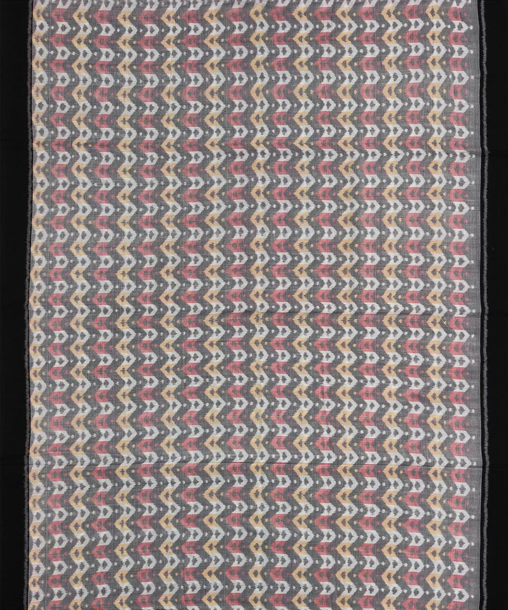 2.5 m Grey red handwoven cotton sambalpuri kurta material