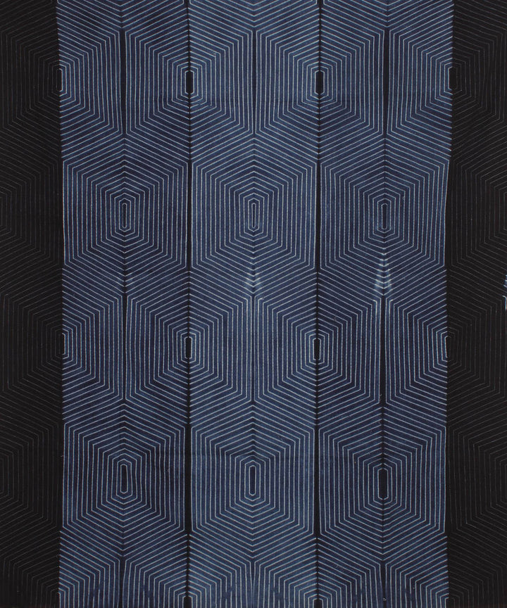 2.5m navy blue handwoven cotton shibori kurta material