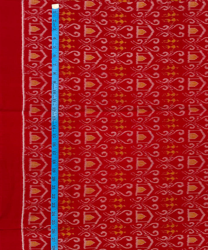 2.5 m Red handwoven sambalpuri cotton kurta material