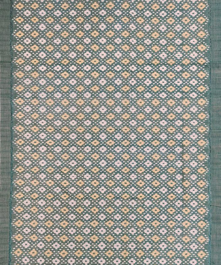 2.5 m Dark green handwoven cotton sambalpuri kurta material