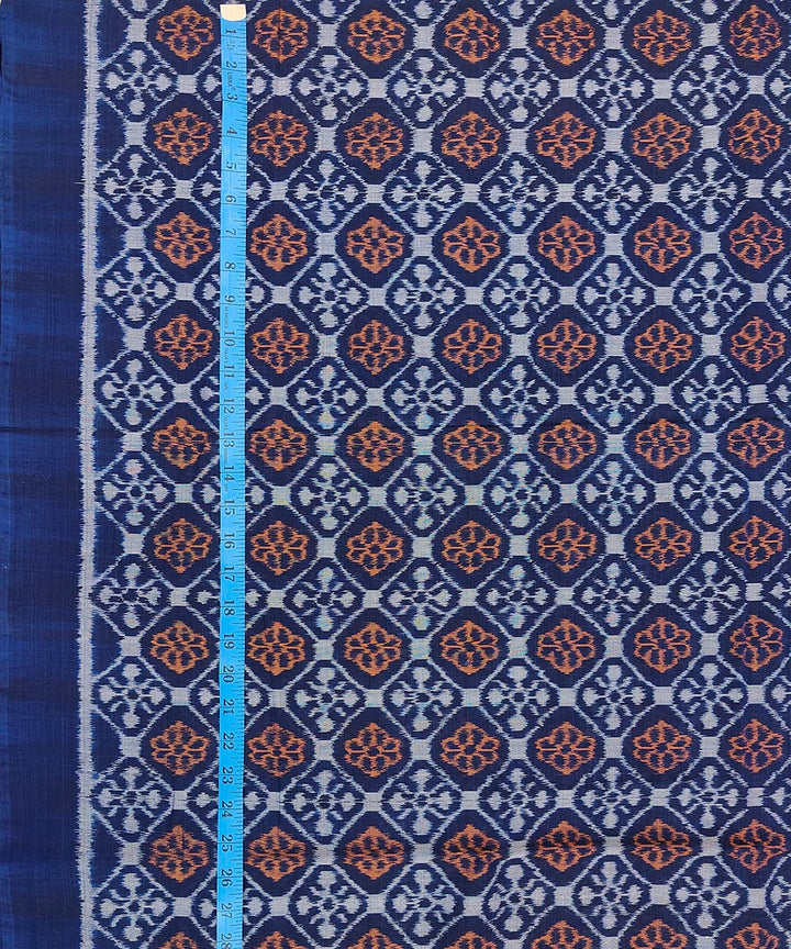 2.5 m Navy blue handwoven cotton sambalpuri kurta material