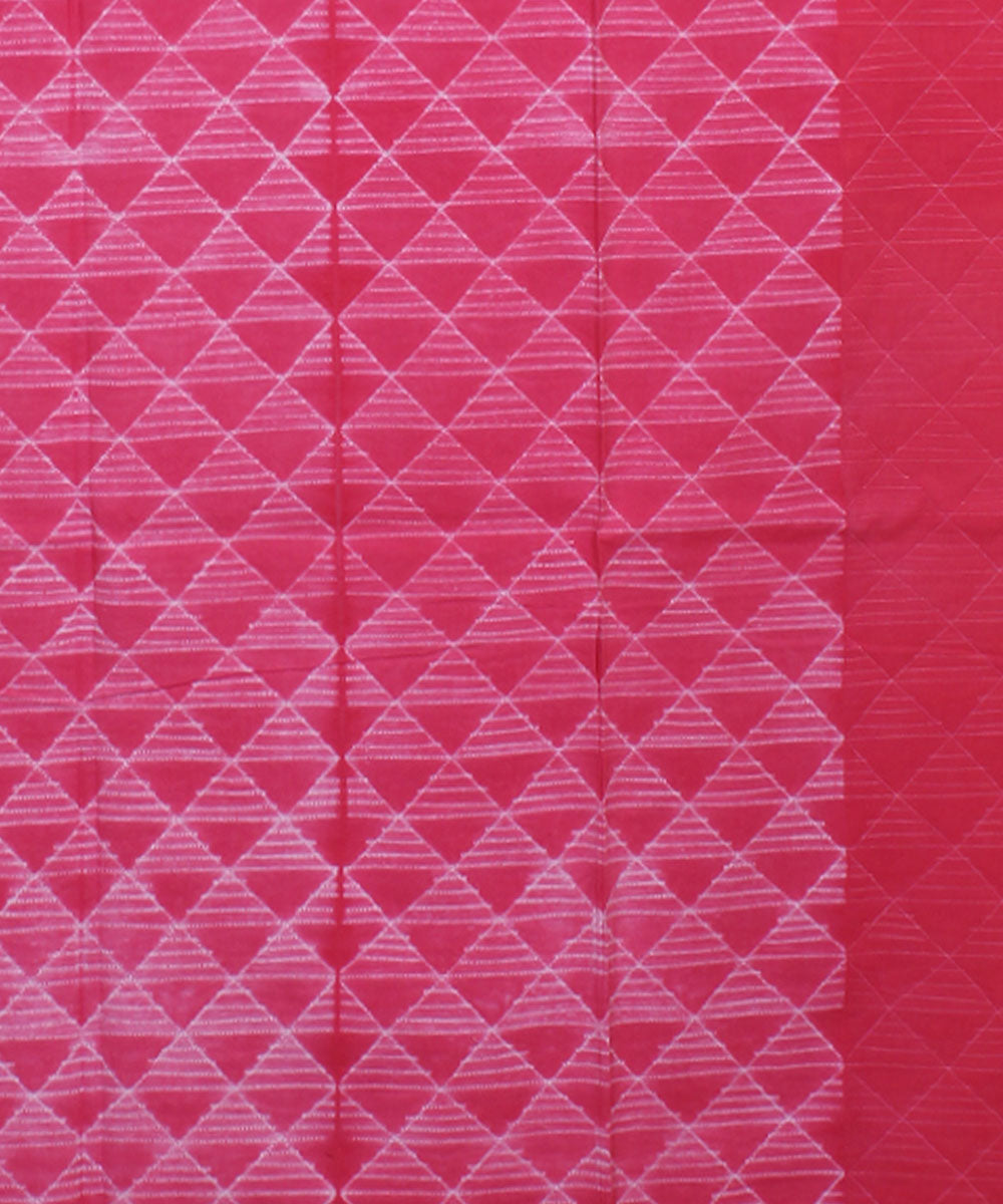 3m pink handwoven cotton shibori kurta material