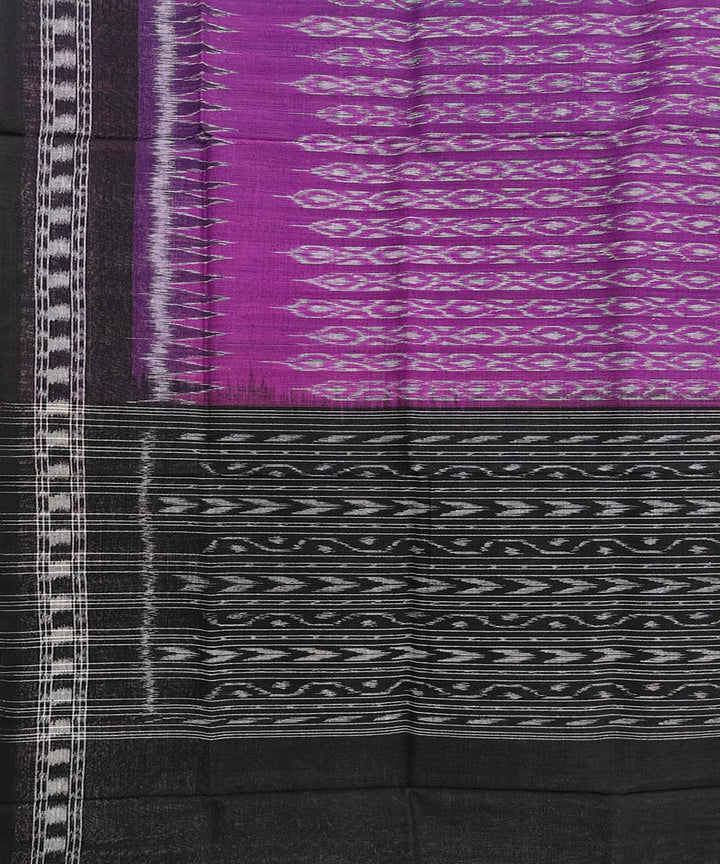 Purple black handwoven sambalpuri cotton dupatta