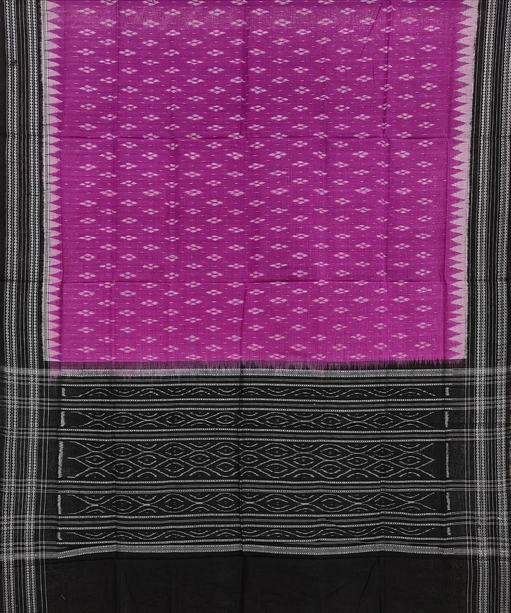 Purple black handwoven cotton sambalpuri dupatta