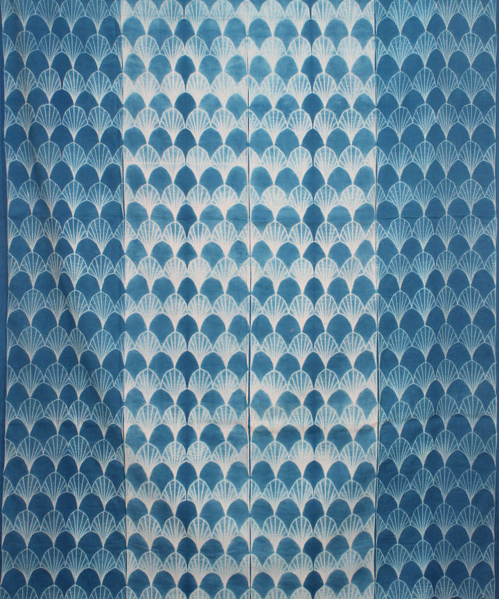 3m cyan blue handwoven cotton shibori kurta material